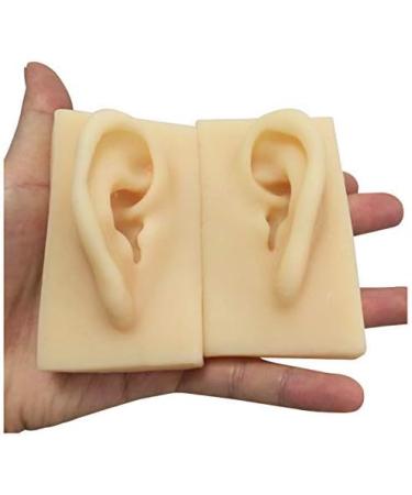 Artificial Human Pattern Silicone Ear - Silicone Simulation Ear for Micro Plastic Surgery Module Piercing Ear Piercing Teaching Demonstration - Buy Online on SooperMarket.com
