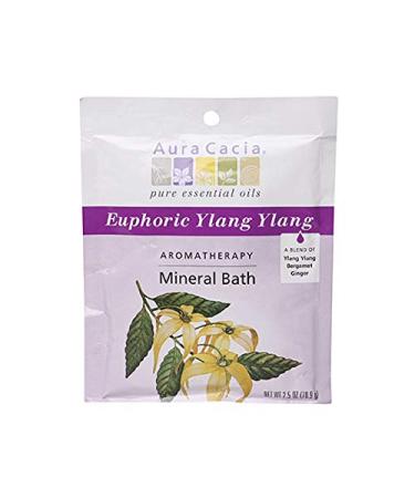 Aura Cacia Euphoric Ylang Ylang Aromatherapy Mineral Bath | 2.5 oz. Packet