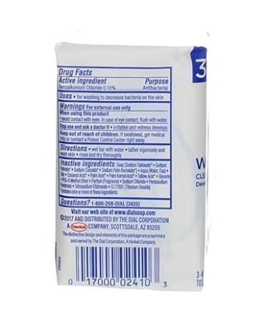 Dial Antibacterial Deodorant Soap White 4oz - Pack of 9 Bars | Antibacterial Protection | Deodorant Bar Soap - Buy Online on SooperMarket.com