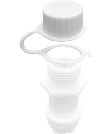 Set of 2 White Threaded Drain Plug Caps with Tether for Igloo Cooler - Replacement Parts - Buy Online on SooperMarket.com