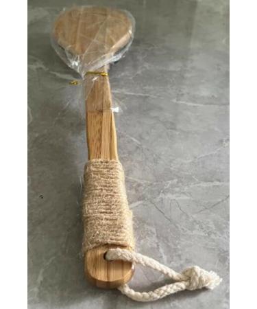 MCUILEE Wooden Bath Brush | Long Handle Body Massager Shower Brush with Bristles for Exfoliating & Back Scrubbing - International Shipping Available - Buy Online on SooperMarket.com