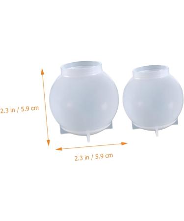 STOBOK 2pcs Ball Mold Round Mold Round Soap Molds Crystal Casting Mold Candle Wax Mold Sphere Making Candle Making Mold Silicone Mold Silicone Ball Silica Gel One Body White White 5.9X5.9X5.9CM - Buy Online on SooperMarket.com