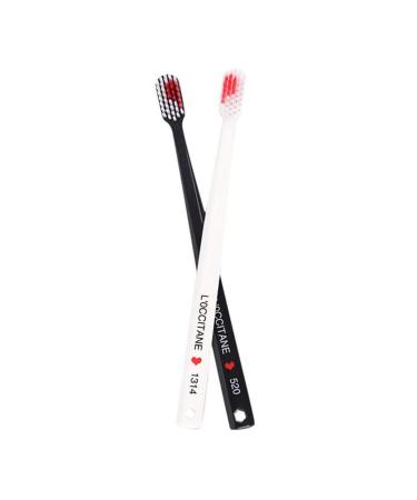 PiniceCore Heart Shaped Couple Toothbrushes - Eco-Friendly Nano Dental Care Brushes (Black/White) - Buy Online on SooperMarket.com