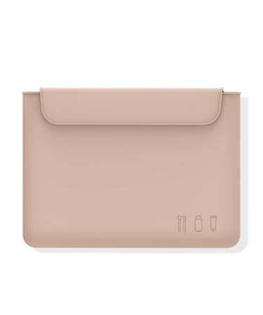 FERYES Silicone Makeup Bag, Premium Travel Toiletry Bag for Women, Easy Carry Cosmetic Bag for Makeup, Beauty Tools, and Brushes - Khaki