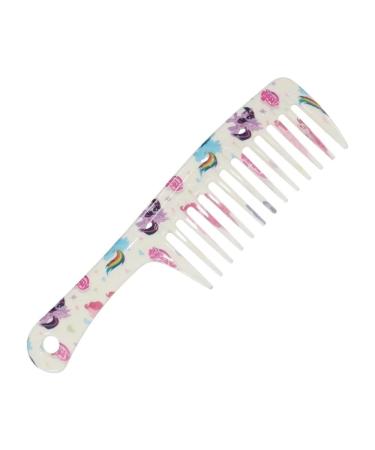 2PCS Water Printing Large Toothed Comb With Straight Handle Wide Toothed Comb Curled Hair Comb (Color : Cartoon)
