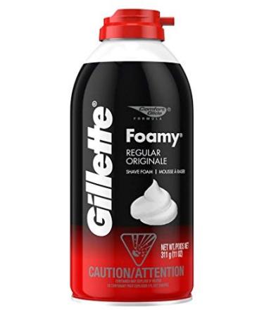 Gillette Foamy Shave Foam Original 11 Ounce (325ml) (2 Pack)