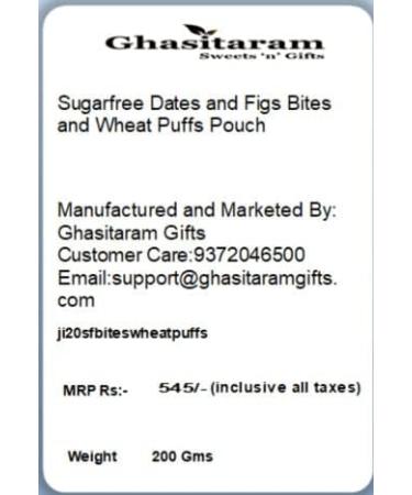 Jaiccha Ghasitaram Bhaidooj Gifts - Sugarfree Dates and Figs Bites and Wheat Puffs Pouch - Buy Online on SooperMarket.com