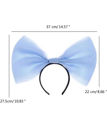 JSGHGDF Elegant Bowknot Hairband Delicate Decoration Hairpin Oversized Bow Knot Headband Ornament Headwear for Women and Girls Blue - Buy Online on SooperMarket.com