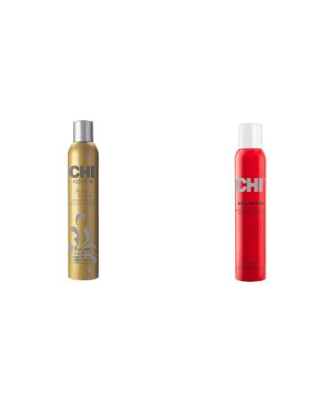 CHI Keratin Hair Spray 10 oz & Shine Infusion Anti-Frizz Shine Spray 5.3 oz Hair Care Bundle