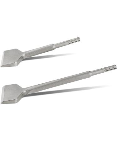 SDS Plus Chisel Tile Chisel Bits - 2PCS 3 Inch Wide & Angled Bent Concrete Tile Removal Chisels for Hammer Drills - Thinset Removal Chisel Bits (3X 6.5 + 3X 10) - Buy Online on SooperMarket.com