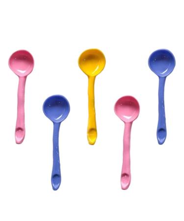Beaupretty 5pcs Mask Spoon Honey Extractor Pudding Scoop Condiment Server Led Eyebrow Clip Multipurpose Honey Mask Makeup Beauty Plastic Scraper Tool Dessert Tea Digging Spoon Facial Mask Pp