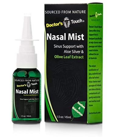 Doctor's Touch Nasal Spray for Dry Nose - Drug Free Sinus Support with Aloe & Colloidal Silver Nose Spray and Olive Leaf Extract - Sinus Congestion Relief - Nasal Decongestant Spray 1