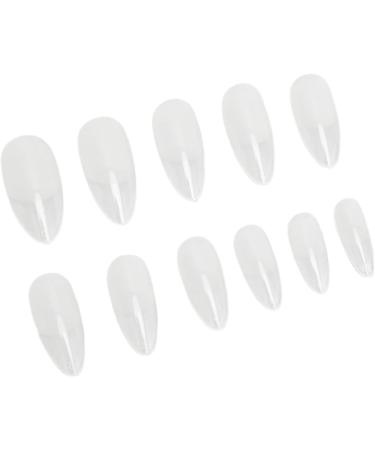 Half Frosted Fake Nail 550 False Nails Carve Free Grinding Long Fake Nails Ultra Thin Lightweight for Nail Salon (Almond) - Buy Online on SooperMarket.com