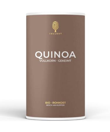 Zellgut organic quinoa glims 800g Gluten-free & basic whole grain & raw food from EU-Bio-agriculture vegan 28.2% protein Rich in fiber magnesium iron manganese without additives