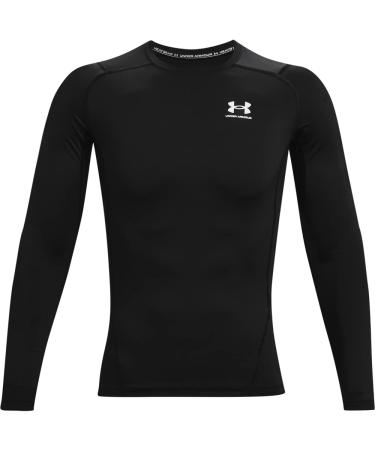 Under Armour Men's HeatGear Compression Long-Sleeve T-Shirt Black/Steel - 001 Medium