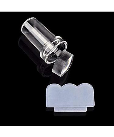 2pcs Clear Silicone Jelly Stamper with Scraper Clear Nail Art Jelly Stamper Nail Art Stamping Stamper for Manicure Tools Xmas Gifts Clear - Buy Online on SooperMarket.com