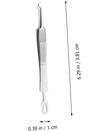 FOYTOKI 9 Pcs Clip Comedone Pimple Extractor Blackhead Tweezers Tool Blackheads Silver Stainless Steel - Buy Online on SooperMarket.com