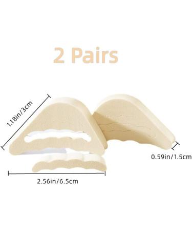 2 Pairs Soft Sponge Shoe Fillers for Big Shoes - Breathable Toe Inserts for High Heel Pain Relief - Buy Online on SooperMarket.com