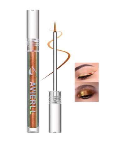 Easilydays Shimmer Liquid Eyeliner Pencil Chameleon Blue Purple Gold Colored Satin Eye Liner Metallic Multi-Reflective Finish Eyeliners Waterproof Smudge-proof Longwearing Ultra-Fine Tip Eyeliner Pen (#05)