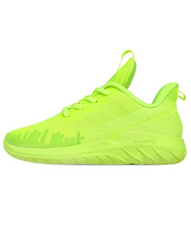 Soulsfeng Kids Tennis Shoes Lightweight Breathable Boys Running Shoe Fashion Walking Sneakers for Girls (Little Kid/Big Kid) 1.5 Little Kid Green