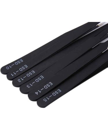 Dajidafu 6 Pieces Anti-static Tweezers Eyebrow Hair Nipper Remover Manual Watch Sewing Crafting Scrapbooking Phone Repair - Buy Online on SooperMarket.com