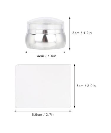 Silicon Nail Art Stamper with Lid - Perfect for Beginners & Professionals - Silver Schaber Stamper for Nail Studios & Nail Art Schools - Buy Online on SooperMarket.com