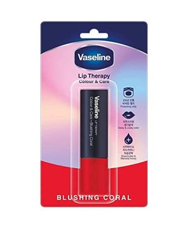 Buy Vaseline Lip Therapy Blushing Coral - Manuka Honey & Shea Butter Lip Balm | 100% Natural Dyes | 4.2g Pack - Buy Online on SooperMarket.com