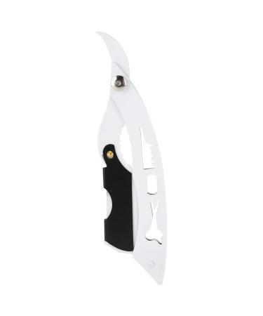 Barber razor professional manual bare traser for men retro foldable razor blade holder razor holder white