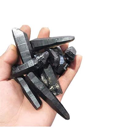 100g Rough Natural raw Gemstone Black Tourmaline Point Crystal Tumbled Wand for Natural Luster