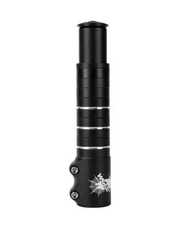 Wake Bike Stem Riser Bike Fork Stem Extender Bicycle Handlebar Raiser Head Up Adapter Suitable for Mountain Bike, Road Bike, MTB, BMX (Aluminium Alloy, Adjustable, Black)