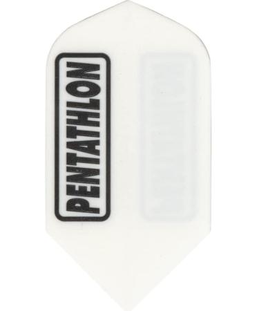 US Darts 3 Sets (9 Flights) Pentathlon White Slim Dart Flights - 100 Micron - Ex-Tough #01