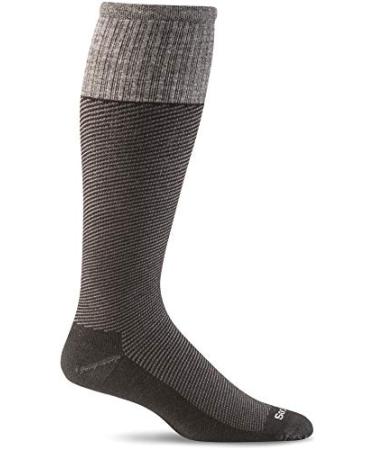 Sockwell Men's Bart Moderate Graduated Compression Sock Large-X-Large Black