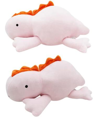 Eamve 40cm Weighted Anxiety Dinosaur Plush Toy Throw Pillow - 1 lb Soft Weighted Stuffed Animal Doll for Kids - Dinosaur Plush Figure Gift - Pink - Buy Online on SooperMarket.com