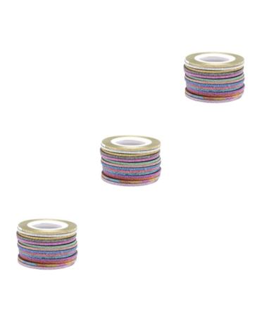 Multicolored Nail Art Striping Tape Set - 3 Set, Wide Application, Fashionable & Unique Design, Good Gifts - Random Color 2MM x 3Set - Buy Online on SooperMarket.com