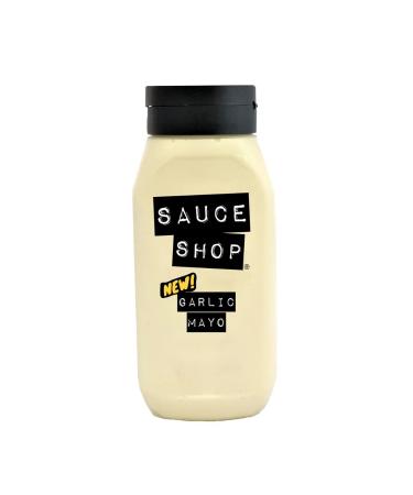 Sauce Shop Garlic Mayo | Creamy Mayonnaise | Made in the UK | 410g Bottle Garlic Mayo 410 g (Pack of 1)