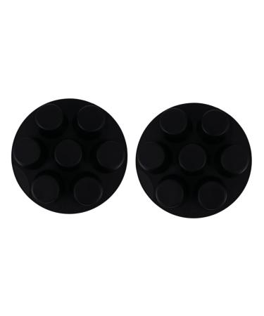 MAGICLULU Silicone Muffin Cake Cups 4 Pcs Silicone Cake Cup Liner Donut Silica Gel Silicone Muffin Cake Cup 15.5X15.5X4CMx2pcs Blackx2pcs