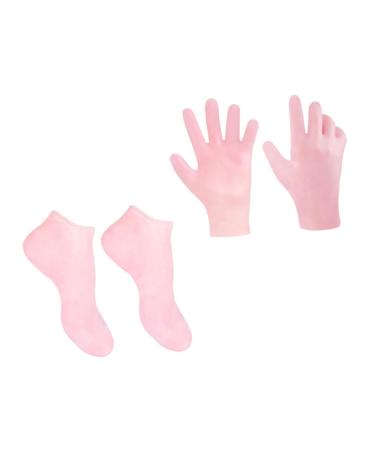FOMIYES 1 Set Hydrating Sock Gloves Full Finger Gloves Cracked Heel Treatment Sock Heal Gloves Spa Gloves Socks Moisturizing Heel Sleeves Gel Soften Socks Peeled Leather Gloves XL