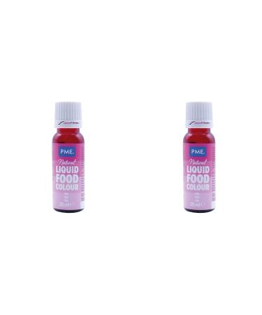 PME 100% Natural Food Colouring - Pink 25 g (Pack of 2)