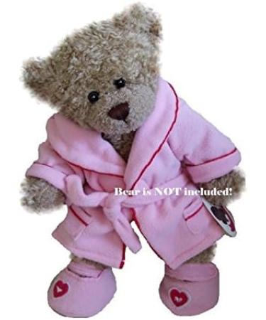 Teddy Bear Clothes Set - Robe & Slippers for Build a Bear Teddies (Pink) - Buy Online on SooperMarket.com