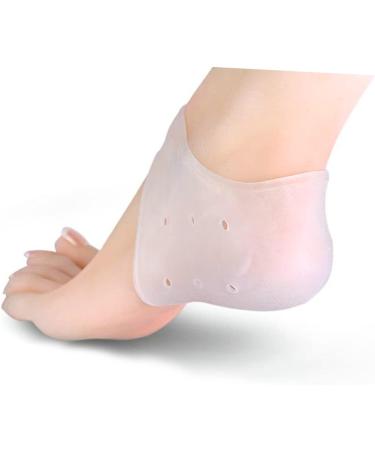 minkissy 3 Pairs Silicone Socks for Dry feet Silicone Heel Sleeves Sock Heel Protectors high Heel Sleeve Shoe Filler Foot moisturizing Socks Heel Support Foot Socks Comfortable White - Buy Online on SooperMarket.com