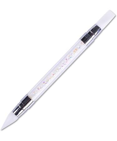 1PC Nail Art Sculpture Pens Silicone Dual Head Manicure Carving Pen Rhinestone Beads Picker Tool - Buy Online on SooperMarket.com
