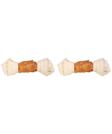 Trixie 31324 Denta Fun Knotted Chicken Chewing Bone 18 cm 120 g (pack of 2) 120 g (pack of 2)