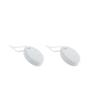 2 Set of Rubbing Stone Feet Removing Dead Skin Calluses Grinding Tools Volcanic Rock Massage Pedicure 2 Set of (Grey)