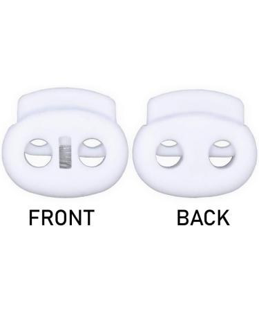 Mandala Crafts Cord Lock Fastener for Drawstrings & Shoelaces - 20 PCs White 0.85 Inch - Buy Online on SooperMarket.com