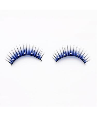 5 Pairs Fluffy Fake Eyelashes Faux Mink Fake Eyelashes Blue Shiny Rhinestone False Eyelashes 3D Thick Long Fake Eyelashes for Women Girls Party Stage Dance Makeup Masquerade - Buy Online on SooperMarket.com