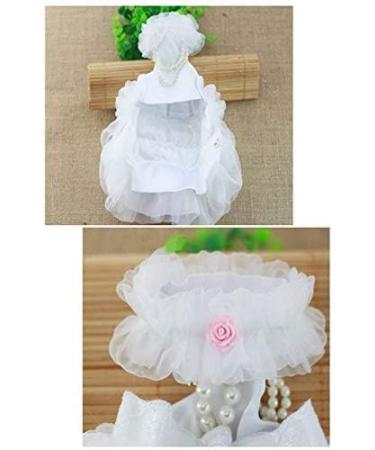 Delifur Dog White Wedding Dress Princess Fashion Skirt for Small Medium Dogs & Cats (L) - Buy Online on SooperMarket.com