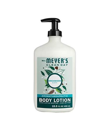 Mrs. Meyer's Body Lotion for Dry Skin  Non-Greasy Moisturizer Made with Essential Oils  Cruelty Free Formula  Birchwood Scent  15.5 oz