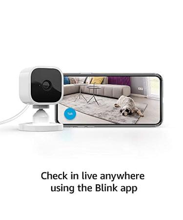 Blink Mini 1080p HD Indoor Security Camera System | Night Vision, Motion Detection, Two-Way Audio | Works with Alexa | Easy Setup | Pack of 3 (White) - Buy Online on SooperMarket.com