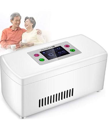 Portable Fridge Cooler Insulin Cooler Accurate Temperature Control 0-18 Built-in Rechargeable Lithium Battery Suitable for Insulin Serum Interferon Eye Drops Storage