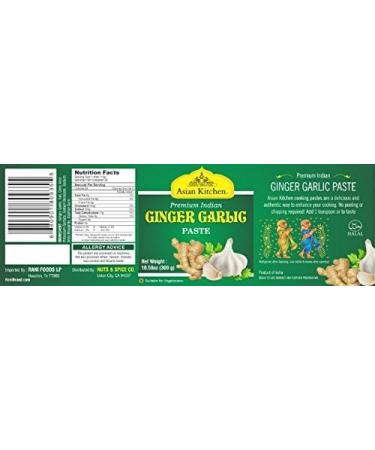 Authentic Indian Ginger Garlic Cooking Paste 10.5oz Glass Jar - Vegan, Gluten-Free, Non-GMO - 300g (Pack of 1) - Buy Online on SooperMarket.com